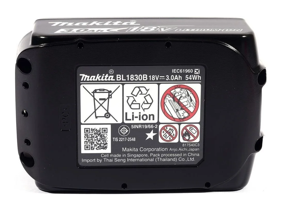 แบตเตอรี่ 18V 3.0Ah ลิเธียมไอออน มีไฟแสดงสถานะ (4/5)